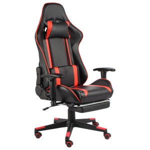 Sedia da Gaming Girevole Rossa in PVC