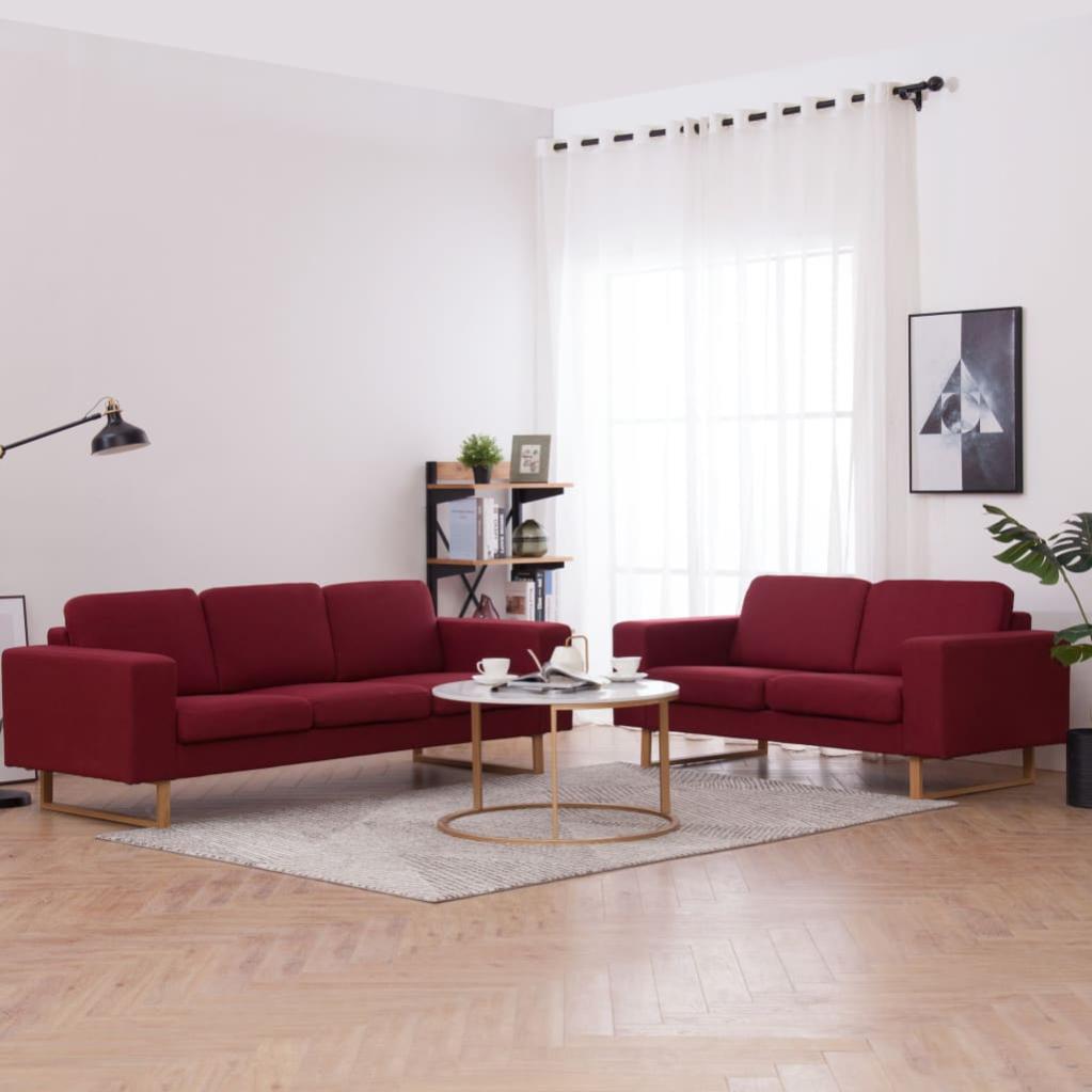 VidaXL Set Sala da Pranzo 7 pz in Similpelle Rosso | Leroy Merlin
