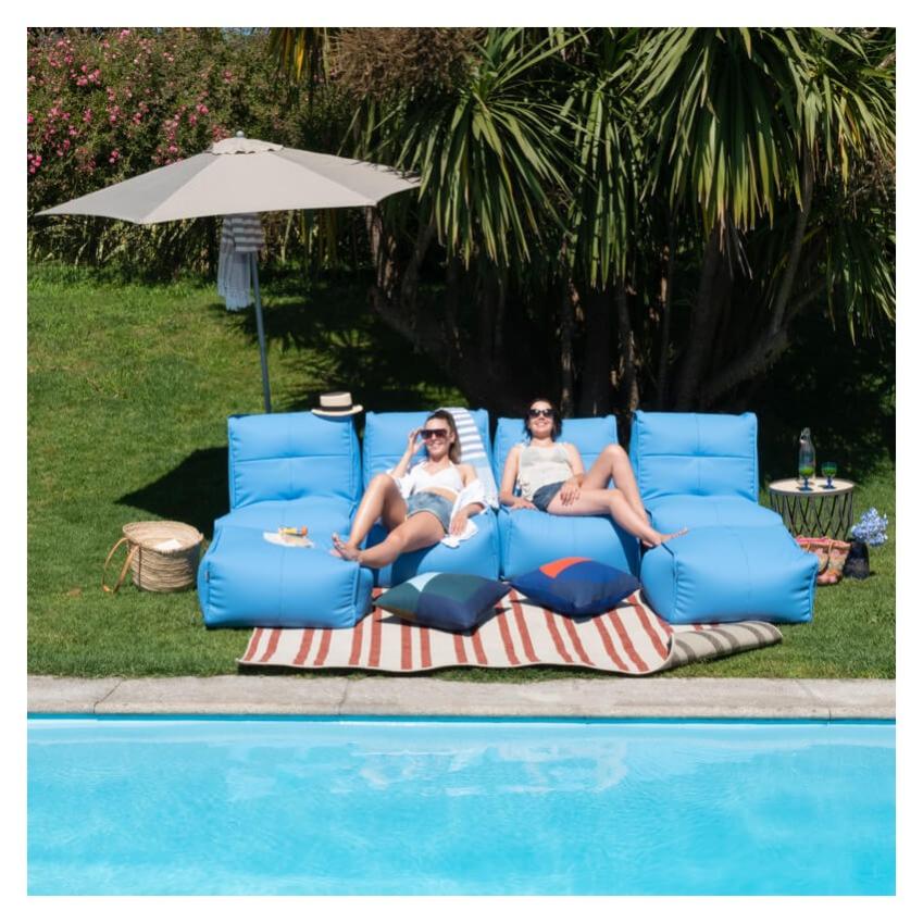 Sofá de Exterior Modular Nomad Azul Oceano Leroy Merlin