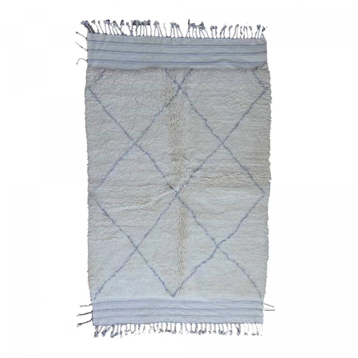 Tapis berbère Fait main OULMES Ecru 155x250 en laine | Leroy Merlin