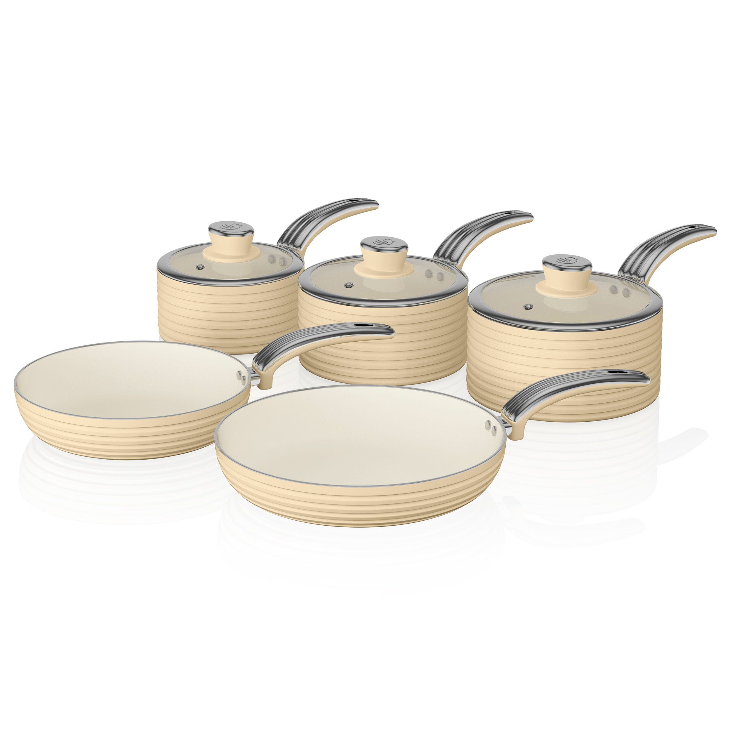 Set De Ollas De Ceramica Antiadherente 5pzas Bateria Cocina