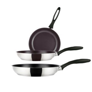 Wok Inducción 24cm, Acero al Carbono, 3 Capas Antiadherente Titanio sin  PFOA, Vitrocerámica, Wecook, Antracita, , Carbono