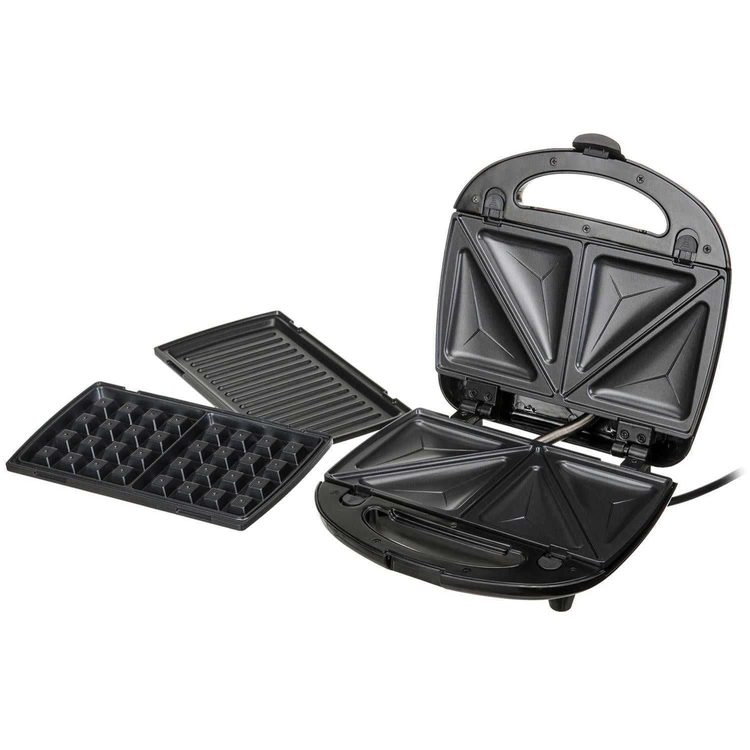 3 in 1 Sandwich Maker Piastre Intercambiabili, Waffle Grill Controllo
