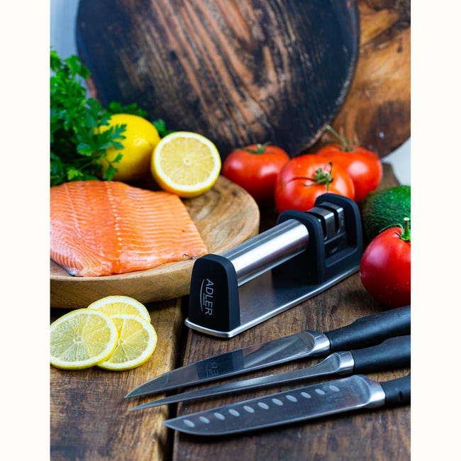 Afilador de cuchillos eléctrico profesional 5 en 1 para cuchillos de  cocina, afilador de cuchillos de chef, afilador de tijeras, afilador de  cuchillos