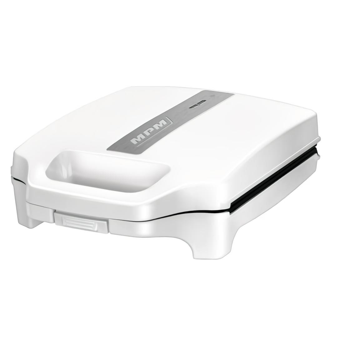 0 Decibel Temperatura Automatica 8 a Forma di Triangolo 1600 W Bianco MPM MOP-35 Sandwich Panini Maker Elettrico per 4 Sandwichs Piastre Antiaderenti Compatto 1600W 