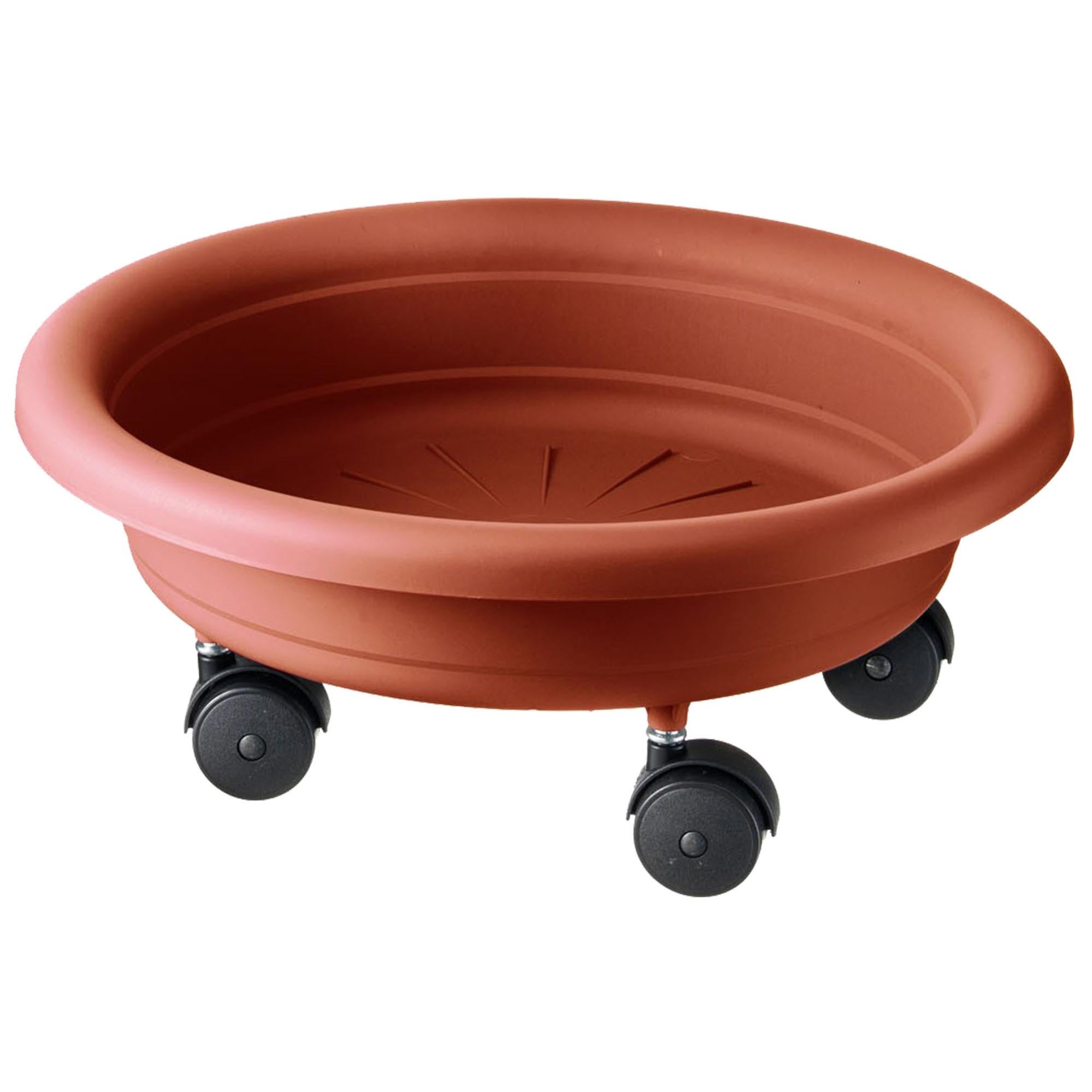 Floralo Terni Soucoupe Ronde Pour Pot De Fleurs 35 Cm - Résistante Au Gel, Noir Granite Aspect Pierre, Très Solide & Design Moderne