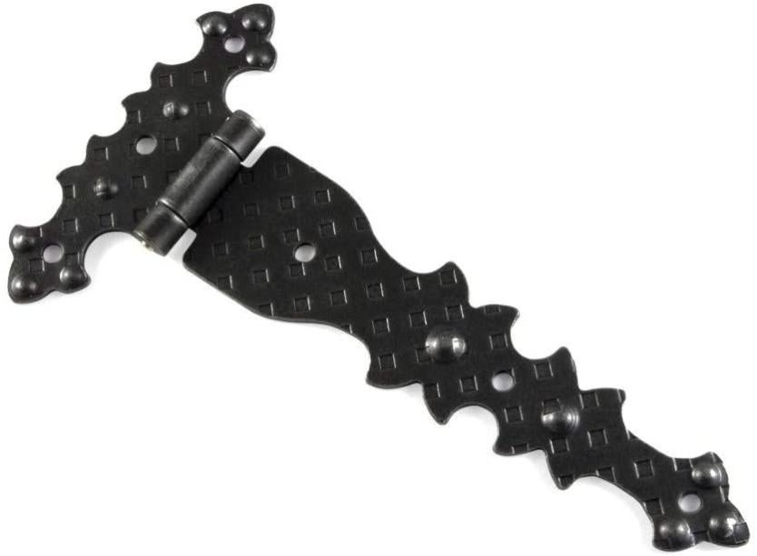 CONFEZIONE DA 1 PEZZO - CERNIERA RUSTICA PIANA IN FERRO MARTELLATO 182x92mm Colore Nero 85354527