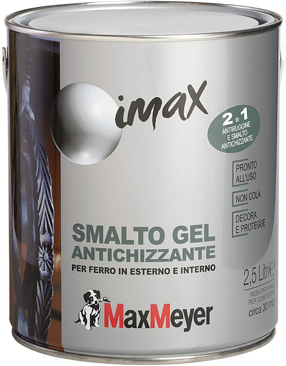 MAX MEYER - SMALTO DECORATIVO GEL ANTICHIZZANTE ANTRACITE LT 2,5