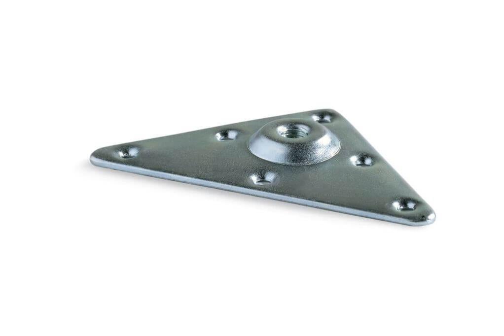 4 Staffe Per Lampadario A Soffitto 90mm In Acciaio Inox - Kit Di Fissaggio Con Viti E Tasselli Per Lampade, Plafoniere - Supporto Universale Per Casa Ufficio (portata 5kg)
