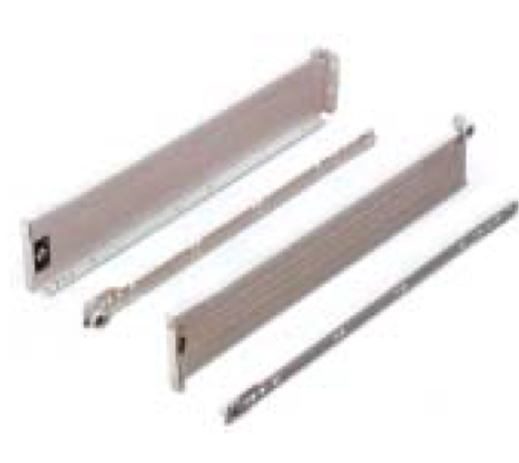 Guide Per Cassetti In Plastica Scanalate, 1 Set Da 300mm - Per Armadi, Comodini, Cassettiere (Nero)