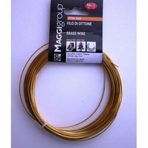 Filo Di Ottone 0,5 Mm – 5 Metri Arrotolato, Per Basetta, Hobbistica E Creazioni Fai-da-Te