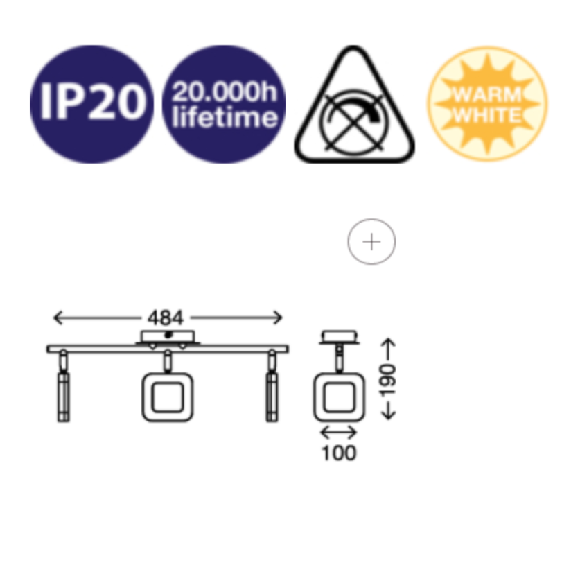 VELAP Barra LED - Potenza 8W - Luinosità 640 Luen , Luce bianca