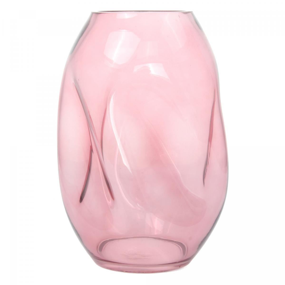Vase Vase AQUA7 en verre fait main BSCI Rose Leroy Merlin