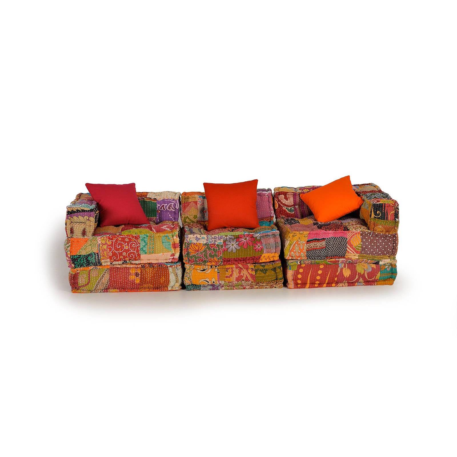 Canapé patchwork multicolore Zozza | Leroy Merlin