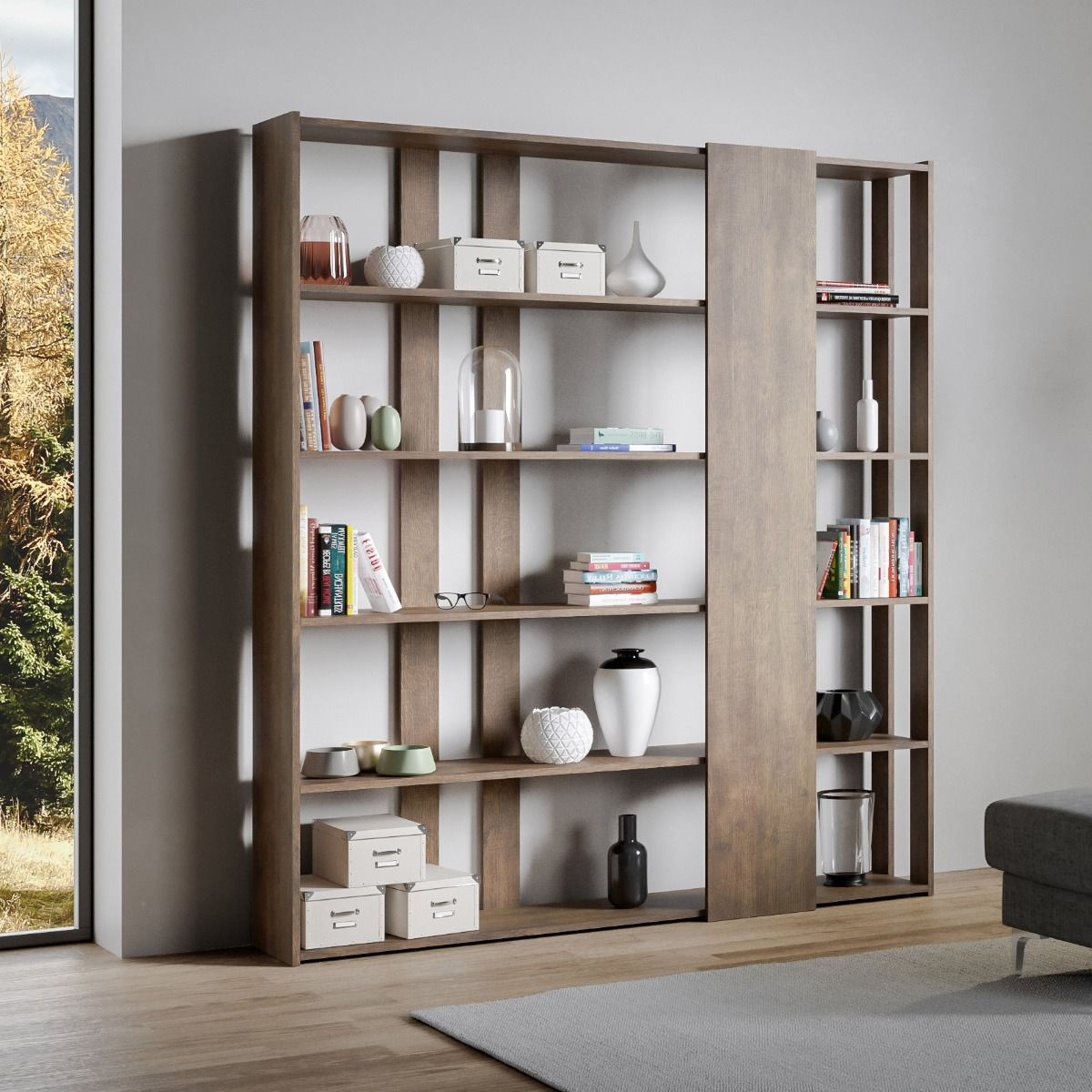 Libreria soggiorno Kato E 120 x 36 H 204 Composizione Small