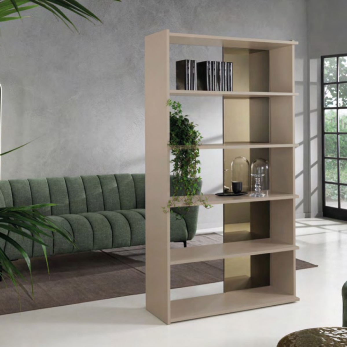 Libreria Angolare Estensibile Tortora 72x200H - Wish