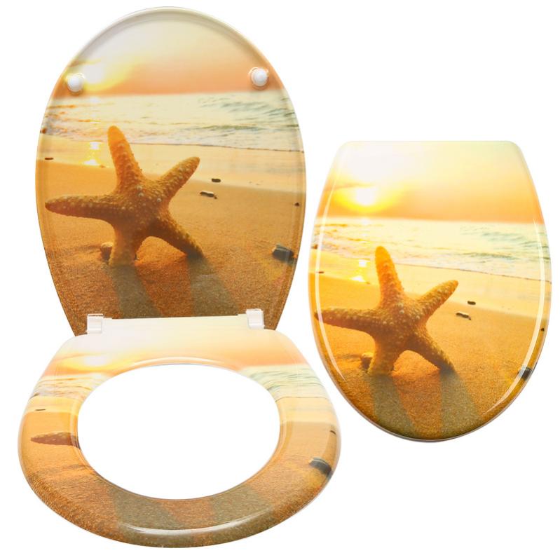 Abattant WC WOLTU Soft-Close - Duroplast Antibactérien Blanc Ovale