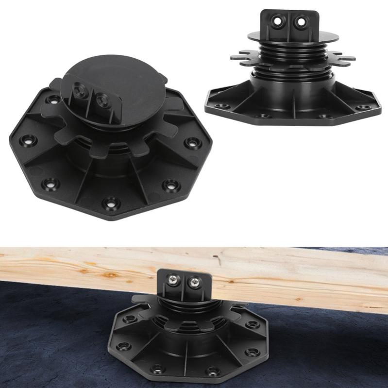 Plot terrasse bois ou composite Noir Plot terrasse pour dalle réglable