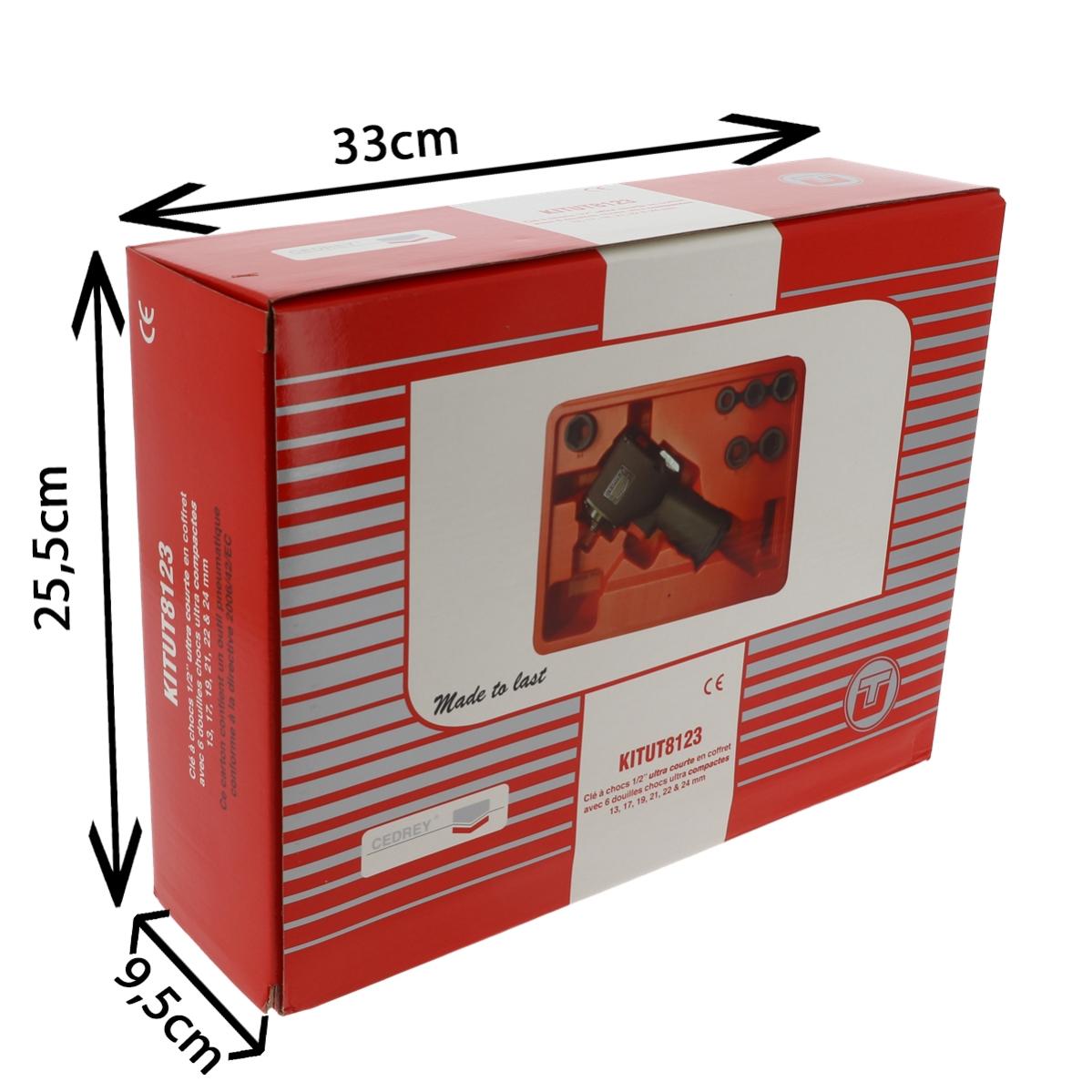 COFFRET CLE A CHOCS UT8123 ULTRA COURTE + 6 DOUILLES CEDREY - 2