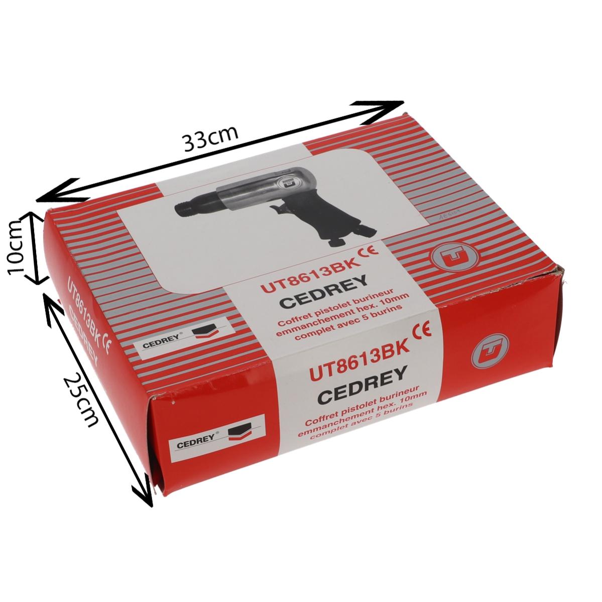 COFFRET BURINEUR UT8613B AVEC RETENUE RAPIDE ET BURINS CEDREY - 2