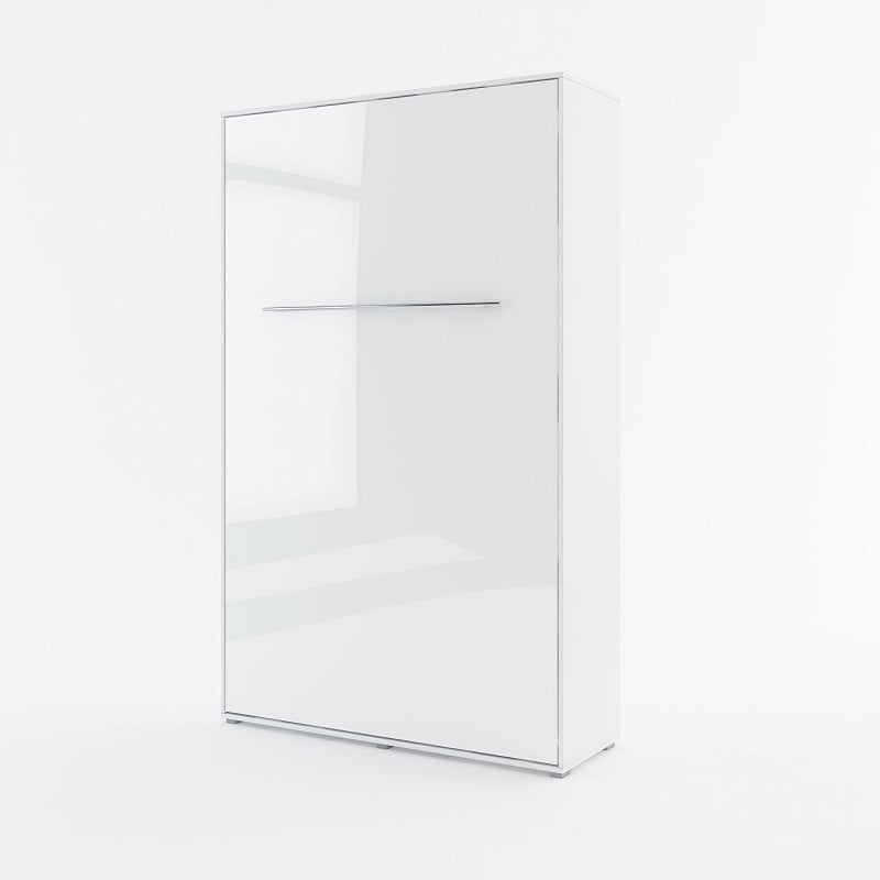 Lit armoire escamotable vertical blanc brillant CONCEPT PRO
