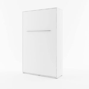 Lit armoire escamotable horizontal blanc mat CONCEPT PRO