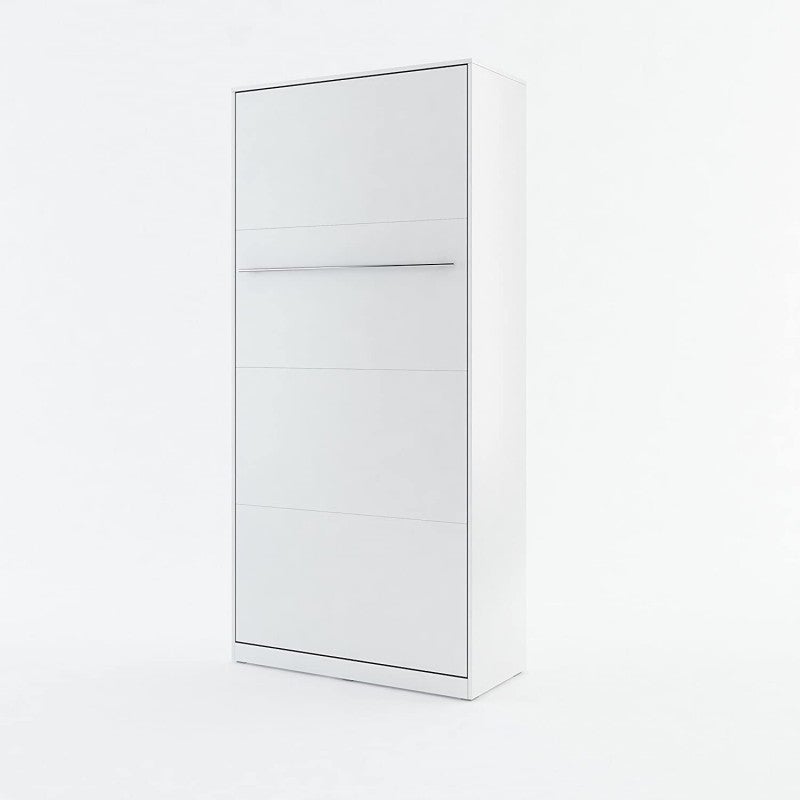 Lit armoire escamotable horizontal blanc mat CONCEPT PRO