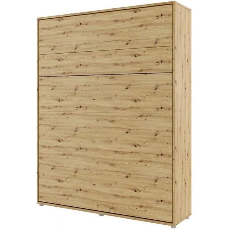 Lenart Armoire Lit escamotable Vertical 160x200 cm Chêne artisan Lit Rabattable Lit Mural"Consus