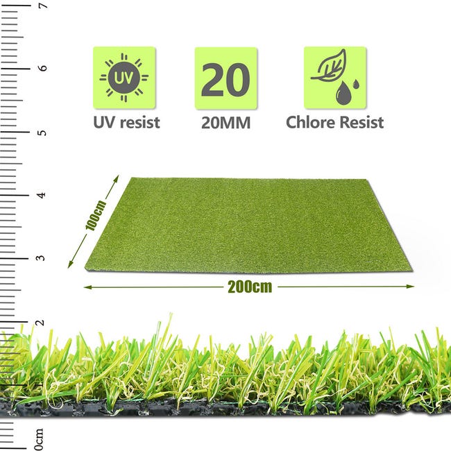 Tapis de pelouse artificiel de 50 à 100cm d'épaisseur, faux gazon