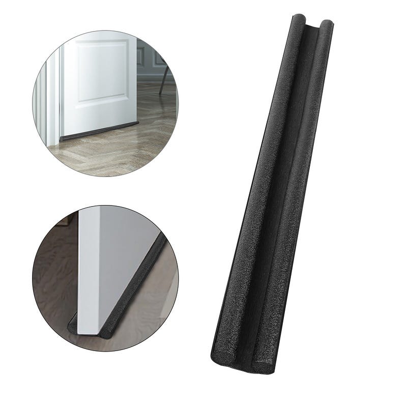 Bas de porte anti-courant d'air & étanchéité porte - NOUVEAU bas de porte  isolant (rapide à installer), idéal pour l'isolation contre le froid, le  bruit & l'humidité (1 x blanc)