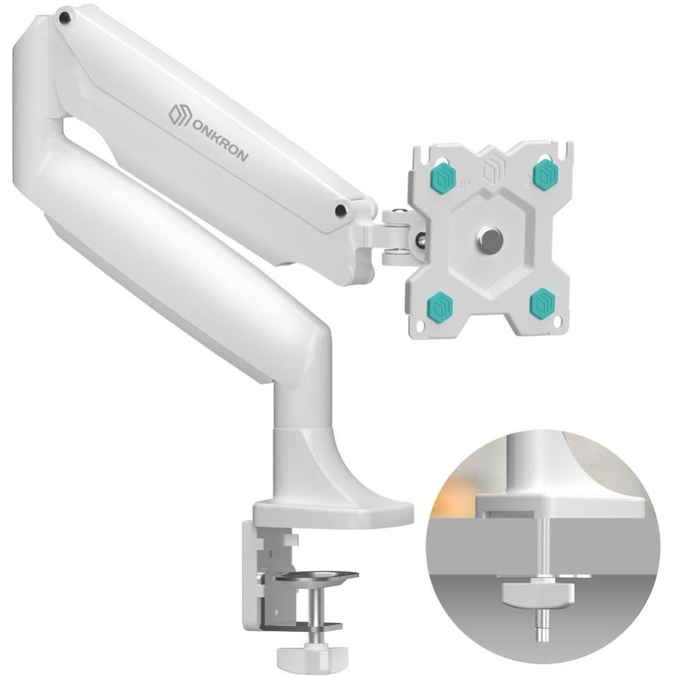 ONKRON Tischhalterung Gasdruckfeder G100-B ONKRON Monitorhalterung Tisch – Für 13–32 Zoll, Bis 9 Kg, Gasdruckfeder, VESA 75/100, Schwenkbar & Neigbar Monitor Halterung