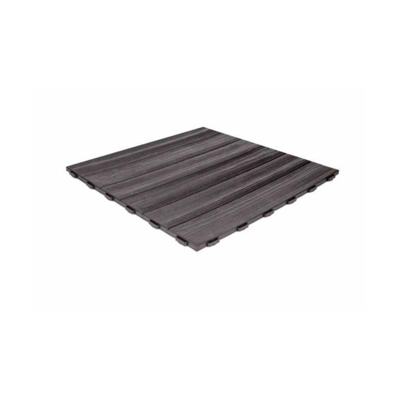 Dalle clipsable jardin "Effet bois" Marron Leroy Merlin