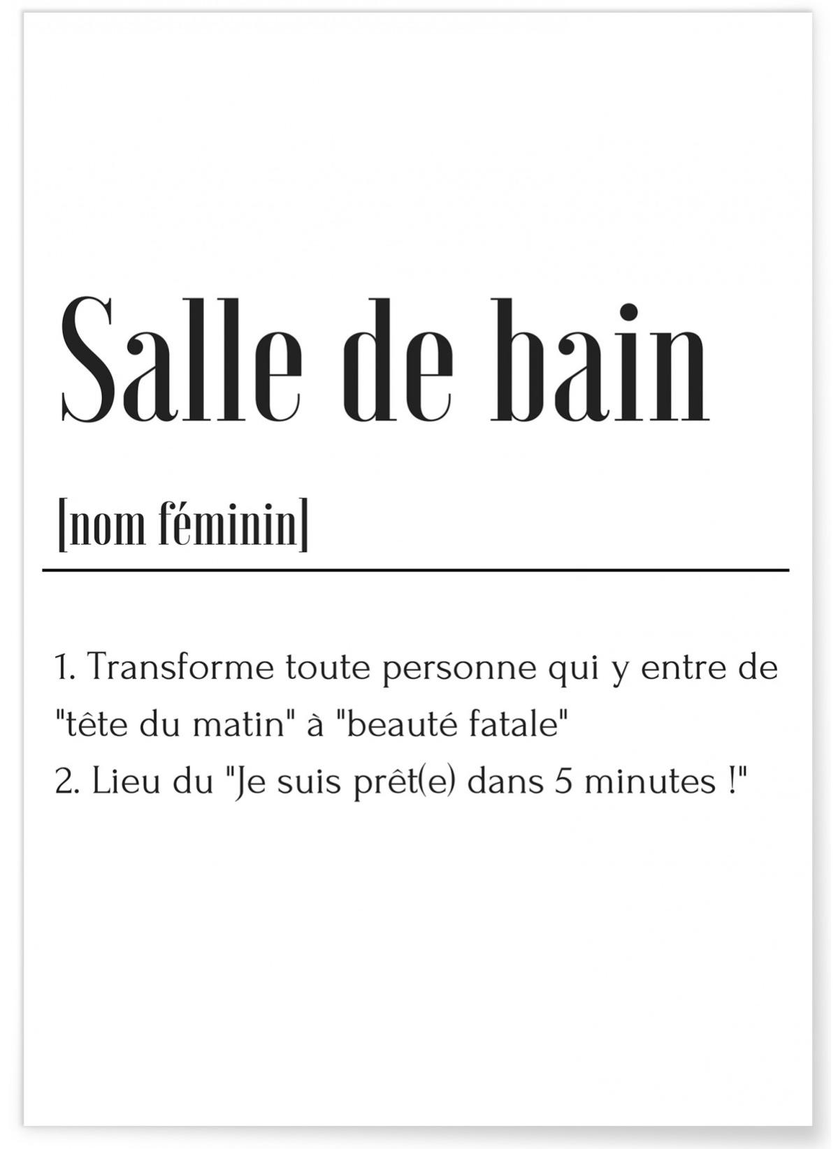 Affiche Définition Salle de bain Format A3 Leroy Merlin