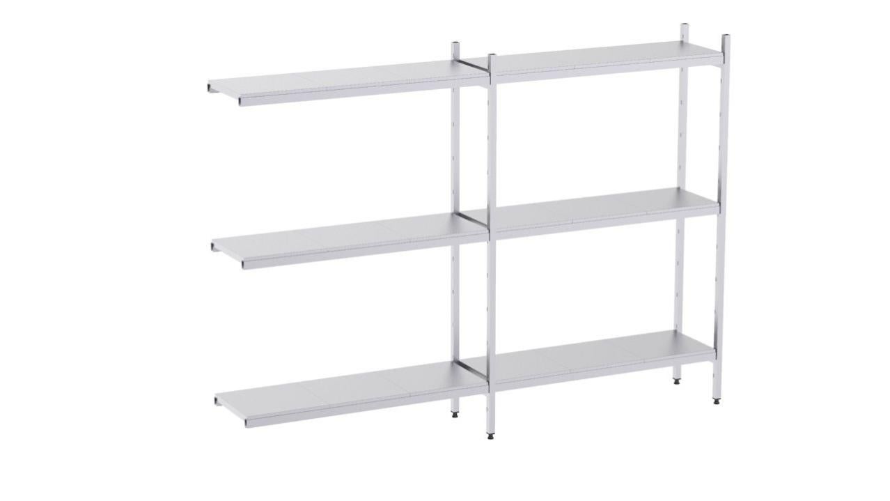 Rayonnage aluminium angle 2444x570 2000 3 niveaux- DISTFORM - EAA00506 main image 0