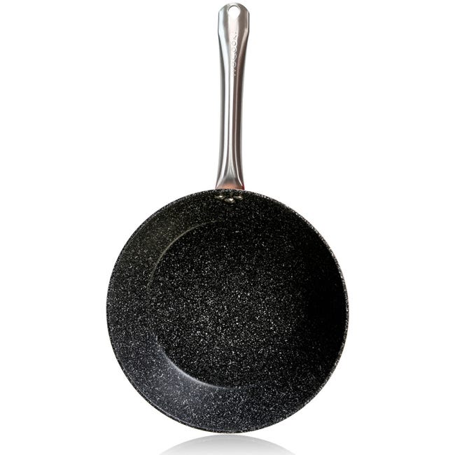 WECOOK! Granite Cazo Inducción Completa 18 cm, Aluminio Forjado,  Antiadherente Ecológico Piedra sin PFOA, Mango Acero