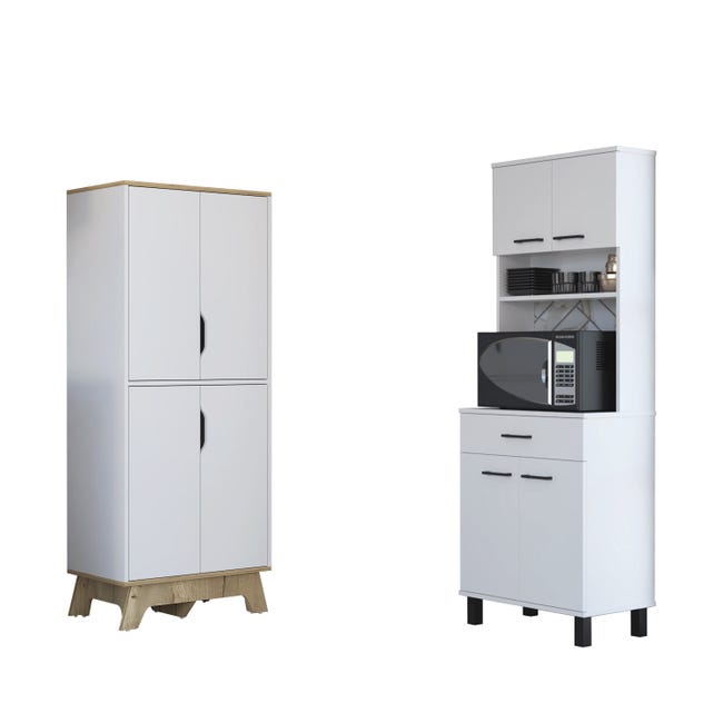 Conjunto Linea Z Cocina, Mueble Auxiliar Para Microondas Z-65 + Alacena  Buffet Cocina Z-61 con Ofertas en Carrefour