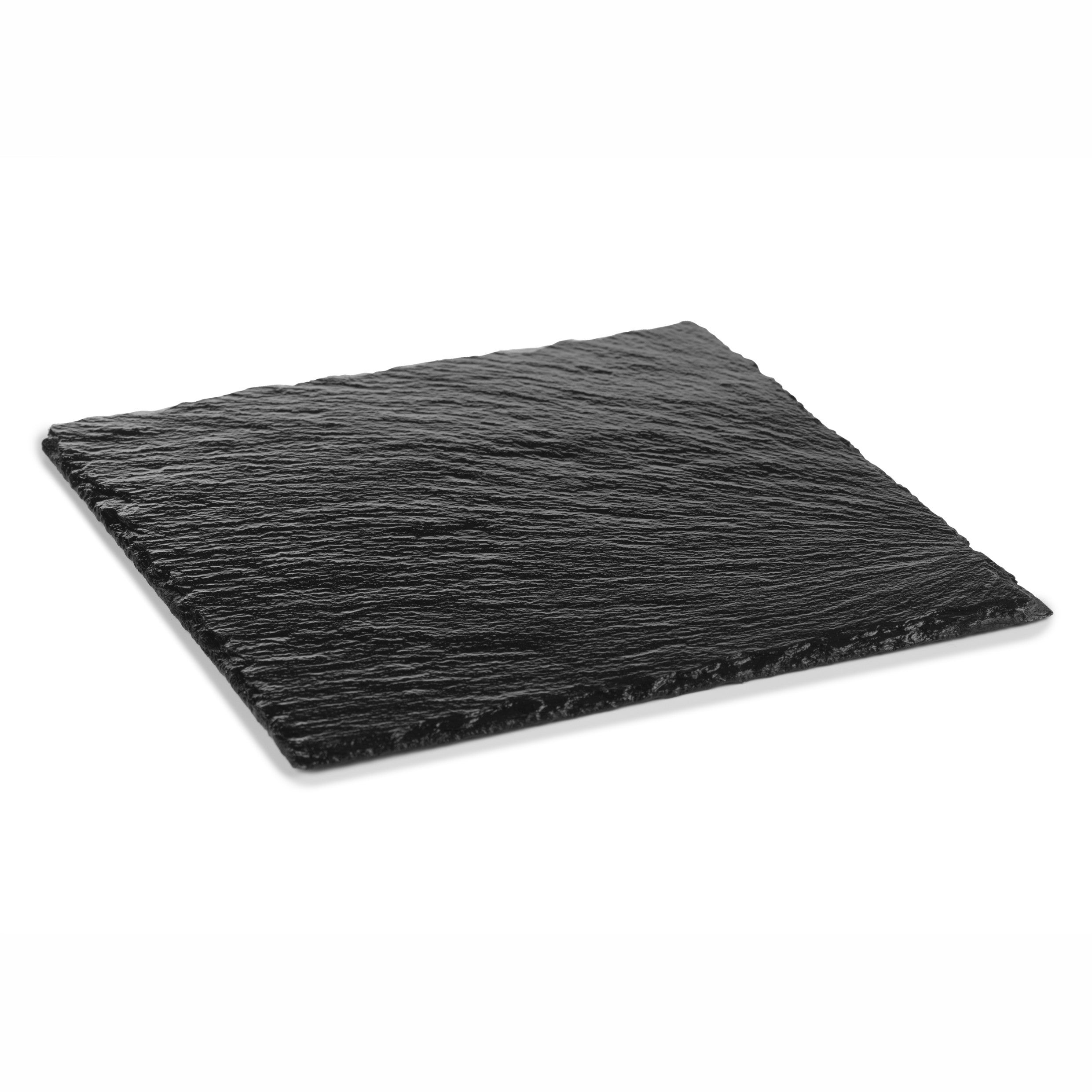 Plateau en Ardoise Carré Rustique L 25 à 30 cm - Pujadas - Noir - l25 ...