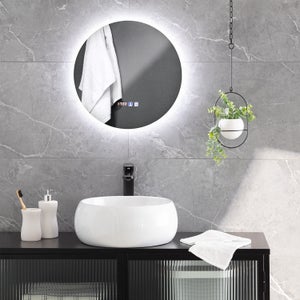 Espejo led baño redondo retroiluminado BETA - CRISTALED Medida BETA Ø50