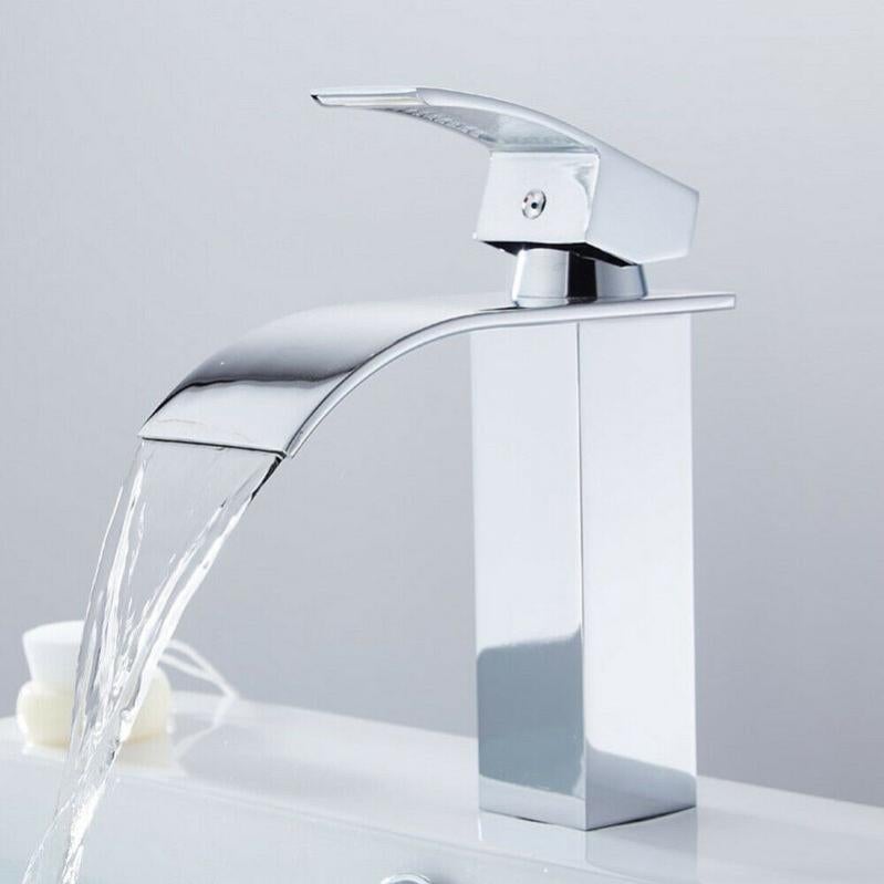 Rubinetto Bagno LED A Cascata - Miscelatore Con Cambio Colore RGB Per Acqua Calda/Fredda