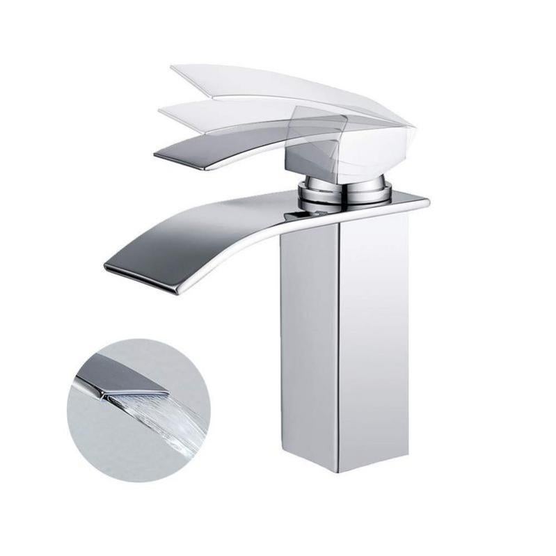 Rubinetto Cascata Bagno Rubinetto Lavabo A Cascata Con Beccuccio Girevole 360° - Cromato, Monocomando Per Acqua Fredda/Calda | Design Moderno Bidet Bagno - Foto 7