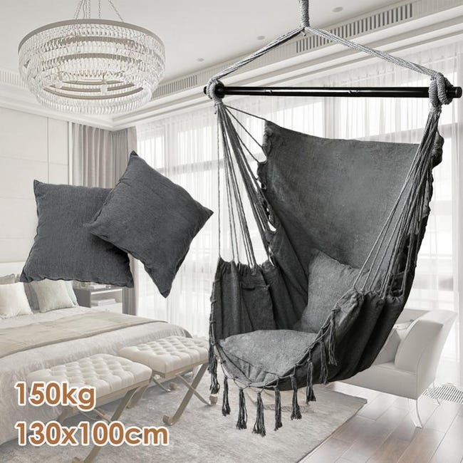 Sedia Sospesa con 2 Cuscini Reversibili - Altalena da Esterno Balcone Sedia Sospesa con 2 Cuscini Reversibili - Altalena da Esterno Balcone