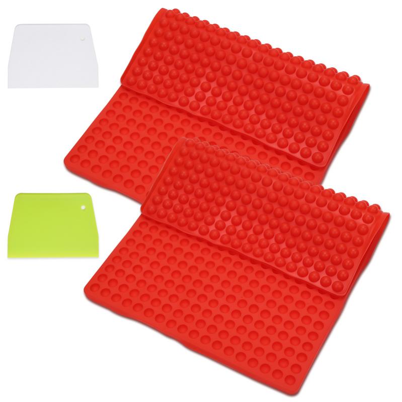 4 Pièces Tapis En Silicone 40x30cm Antidérapants - Tapis De Cuisson Et Résine Époxy Tapis Bricolage Peinture 40x30