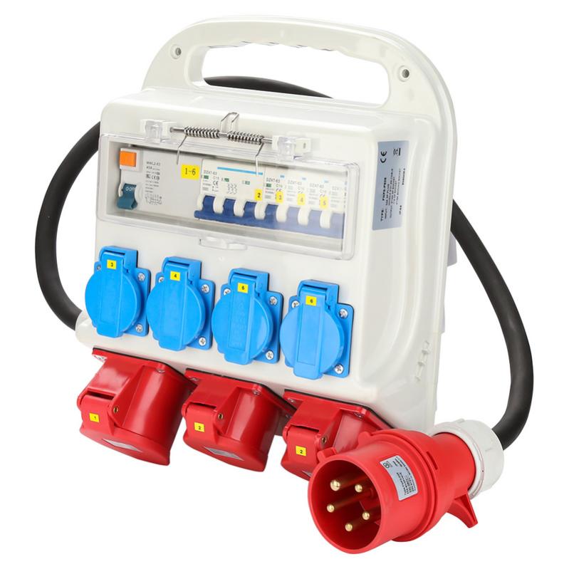 Quadro Elettrico Distributore Corrente Da Cantiere Con Interruttore FI - 400V/16A CEE Prese Schuko IP44 Prese CEE 400V - Foto 7