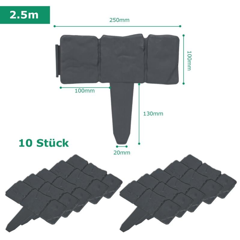 Bordura Giardino Bordo Per Aiuole Da Giardino - Kit 20 Metri, Resistente E Facile Da Installare Bordo Aiuole - Foto 4