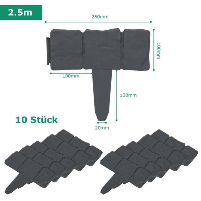 Bordura Giardino Bordo Per Aiuole Da Giardino - Kit 20 Metri, Resistente E Facile Da Installare Bordo Aiuole - Foto 4