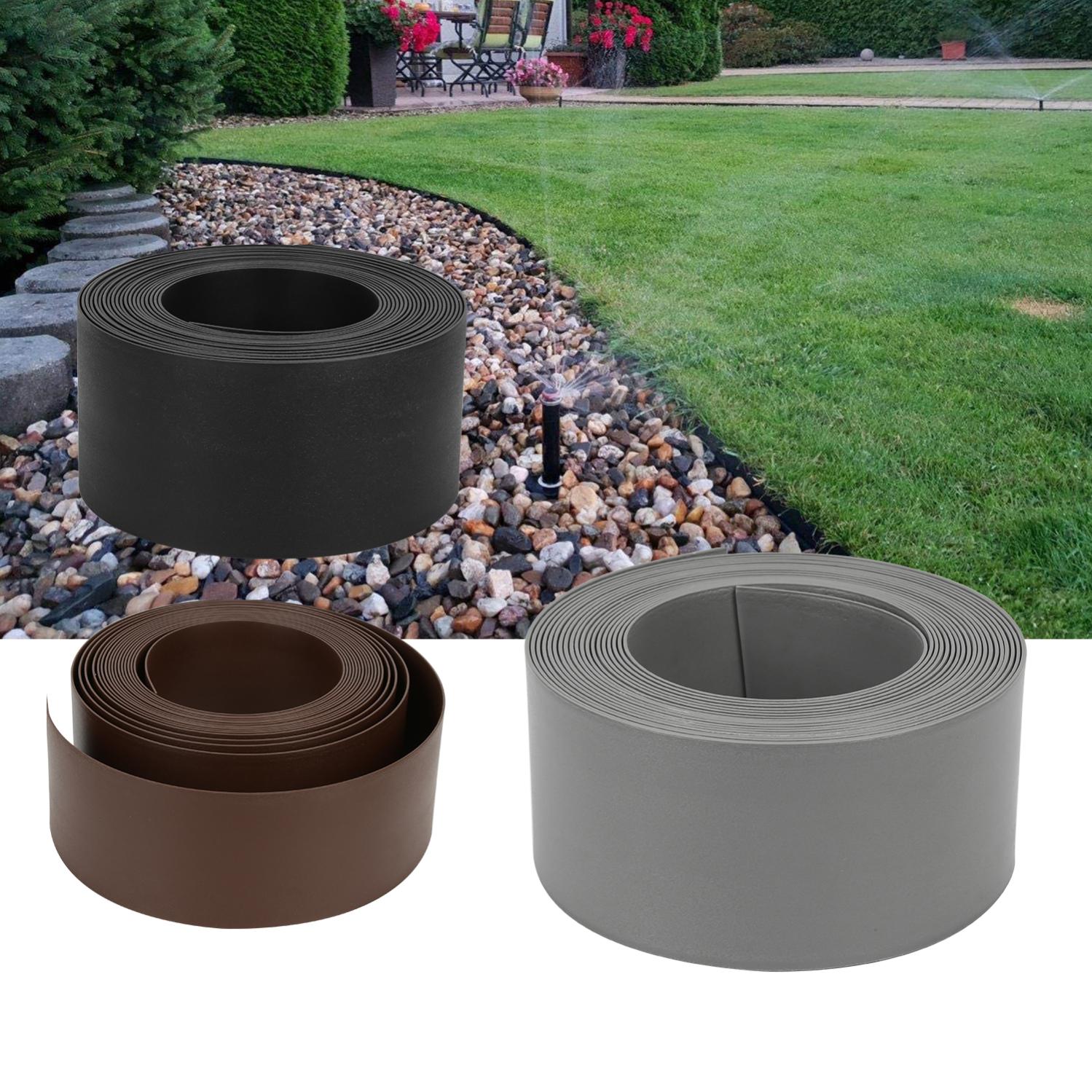 Bordi Per Giardini Bordi Per Prati Flessibili Bordi Per Letti In Plastica Rigida Bordi Per Falciatura Giardinaggio 25m 12 5cm 2mm Nero 85382785