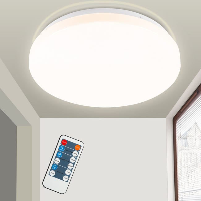 Denso Colapso fuego Lámpara de techo de 15 W lámpara de techo con detector de movimiento Lámpara  de baño blanco caliente | Leroy Merlin