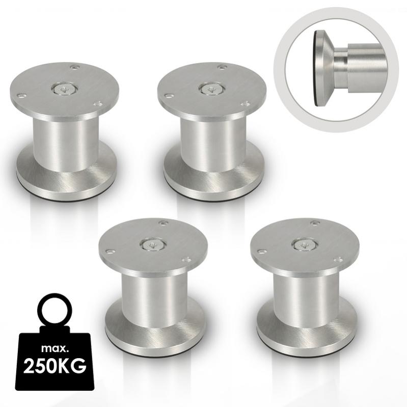 Set Di 4 Piedini Per Mobili In Acciaio Inox Da 50 Mm Per Mobili Da Bagno, Mobili Da Cucina, Mobili Da Ufficio, Regolabili In Altezza Con Viti | Leroy Merlin - Foto 7