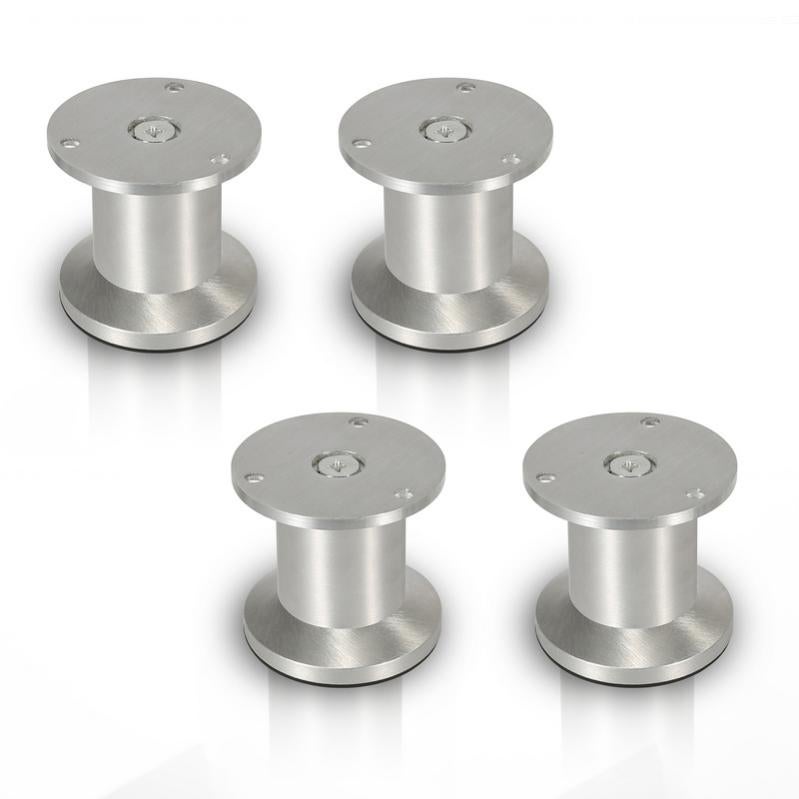 Dynavox PIEDI per dispositivi Hi-Fi, dispositivi di alluminio piedi, Argento 4 p Dynavox PIEDI per dispositivi Hi-Fi, dispositivi di alluminio piedi, Argento 4 p