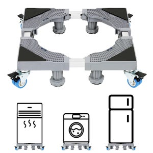 4 Pieds Machine à Laver Anti Vibrations Toboggan Support Séchoir Sécurité  3502